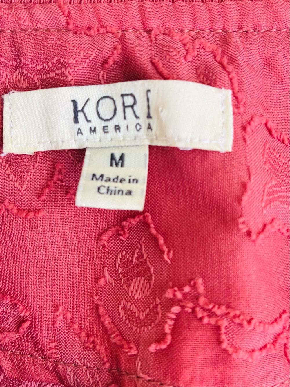 Kori Coral-Pink Textured Women's Blouse